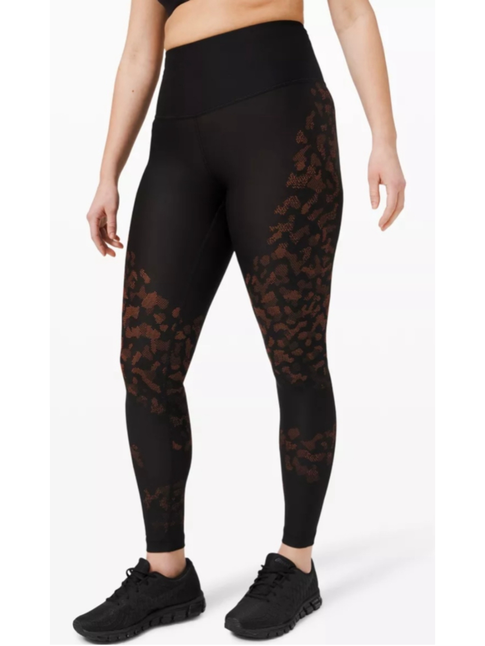 Lululemon Mapped Out High-Rise Tight 28” Camo Black Brick Leggings Size 10